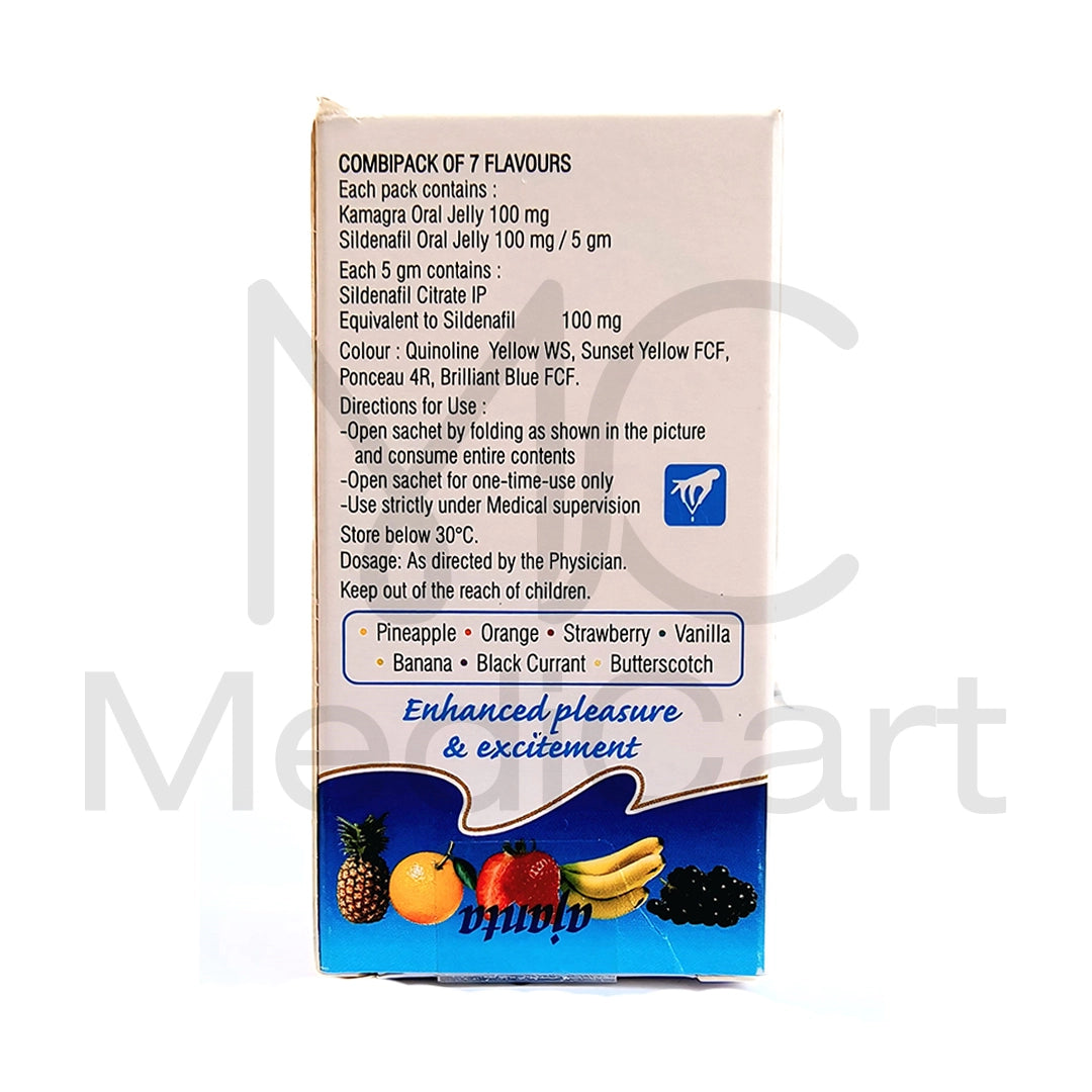 Kamagra Oral Jelly 100mg | Ajanta Sildenafil 100mg – 7 Sachets