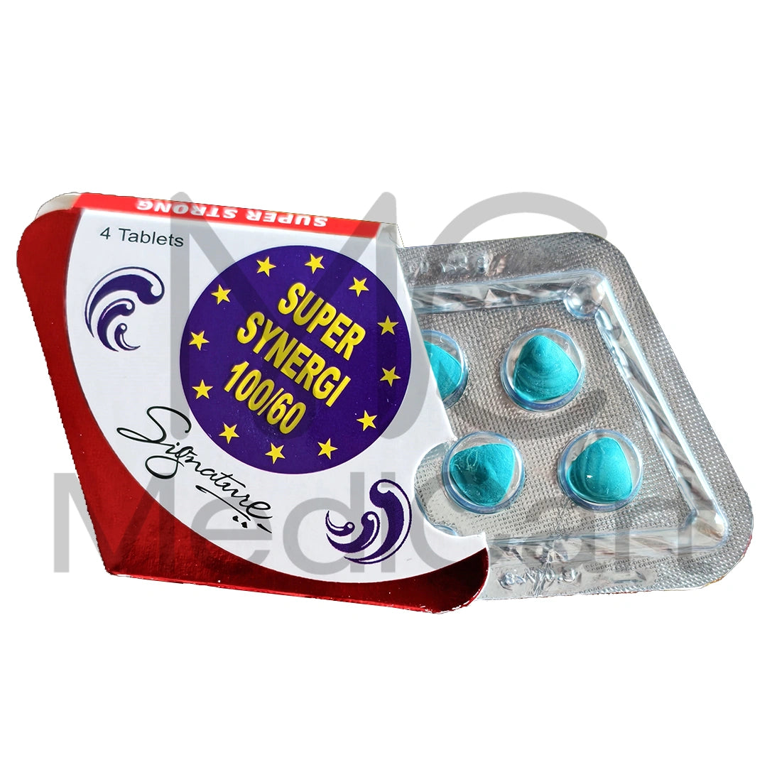 Super Synergi 100/60 Tablets – Sildenafil 100mg + Dapoxetine 60mg | 4 Tablets
